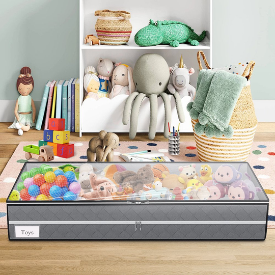 2 Pack 97L Under Bed Storage Bags with Reinforced Handles