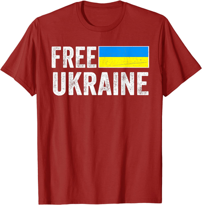 Support Ukraine I Stand With Ukraine Flag Free Ukraine T-Shirt