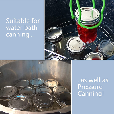 Canning Lids for Ball, Kerr Jars - Split-Type Metal Mason Jar Lids for Canning - Food Grade Material, 100% Fit & Airtight for Regular Mouth Jars (70mm Regular Mouth 148PCS)