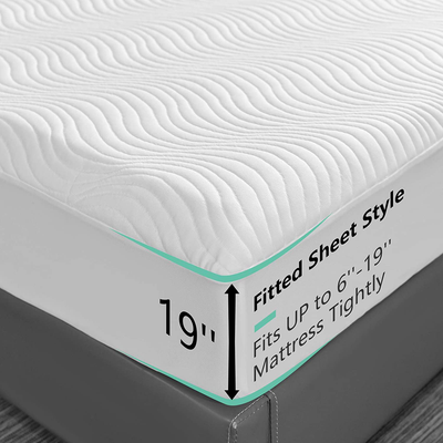 UNILIBRA Waterproof Mattress Pad Twin Size Quilted, 3D Air Fiber Breathable & Noiseless Mattress Protector, 6''-19'' Deep Pocket Mattress Cover,Hollow Cotton Alternative Filling Mattress Topper