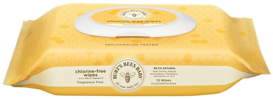 Burt's Bees Baby Chlorine-Free Wipes, 72 Count (Pack of 1) - Packaging May Vary