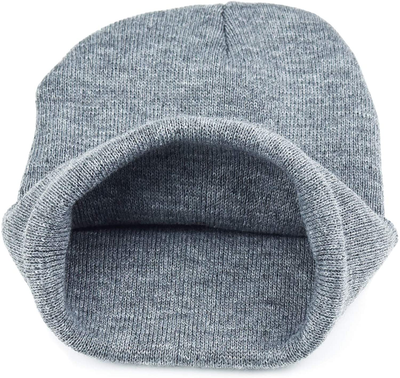 EAONE 2 Pack Winter Beanie Knitted Hat for Men Women Black & Grey Unisex Beanie Cap Stretchy Warm Cold Weather Stylish Cable Knitted Beanie Oversized Slouch Beanie Cap