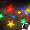 Grezea Solar Twinkle Star String Lights 50 LED Fairy Decorative Light for Garden Patio Lawn Balcony Tree Outdoor Landscape Indoor Decoration for Playhouse Bedroom Curtain Bed Canopy, 21' Multi-Color