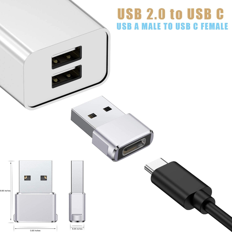 3 Pack USB C Female to USB Male Adapter