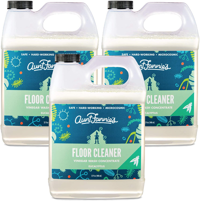 Aunt Fannie's Floor Cleaner Vinegar Wash - Multi-Surface Cleaner, 32 oz. (3-Pack, Eucalyptus)