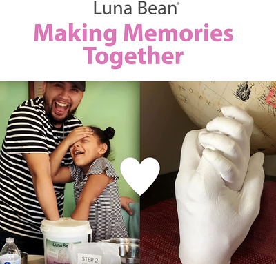 Luna Bean Keepsake Hands Casting Kit | DIY Plaster Statue Molding Kit | Hand Holding Craft for Couples, Adult & Child, Wedding, Friends, Anniversary