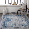 Artistic Weavers Desta Blue/White Area Rug, 5'3" Square