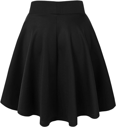 Made By Johnny Women's Basic Versatile Stretchy Flared Casual Mini Skater Skirt XS-3XL Plus Size-Made in USA