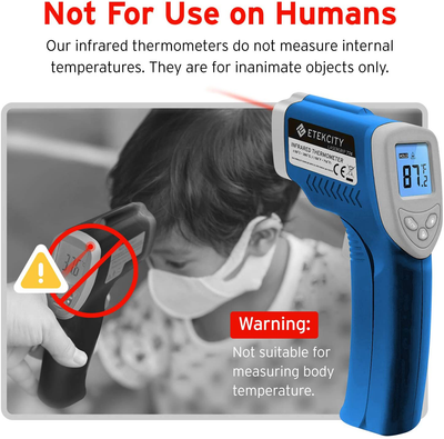 Etekcity Infrared Thermometer 774 (Not for Human) Temperature Gun Non-Contact for Cooking, Home Repairs, Maintenance-58 (50℃ to 380℃), 58℉ to 716℉ (-50℃ to 380℃), Yellow