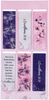 Christian Art Gifts Set of 6 Faith Hope Love Pink Flowers Inspirational Magnetic Bible Verse Bookmark with Scripture, Size Small 2.3" x .75"