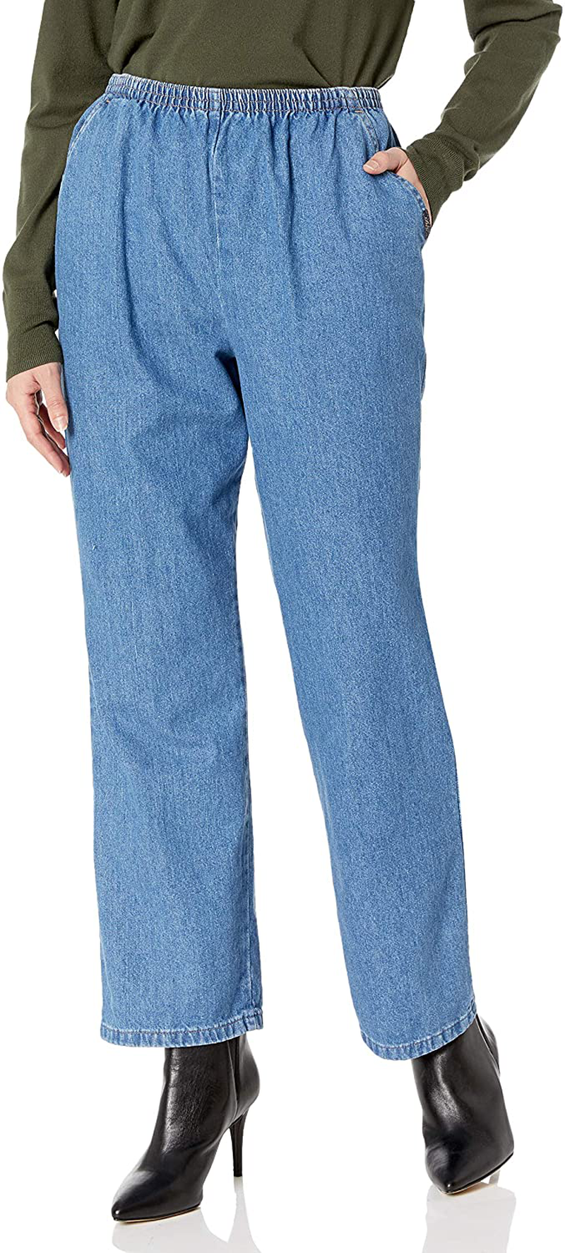 Chic Classic Collection Women's Cotton Pull-on Pant with Elastic Waist