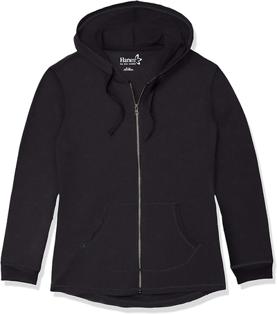 Hanes Women's Jersey Full Zip Hoodie