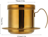 Coffee Drip Filter Pot Stainless Steel Vietnamese Style Coffee Maker Pot Coffee Drip Brewer for Home Kitchen Office Outdoor(gold)