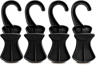 neatfreak (4 Pack Plastic Hanging Accessory Hook Clips Closet Storage Travel Organizer