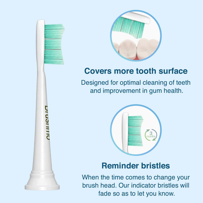 Brushmo Replacement Toothbrush Heads Compatible with Sonicare Electric Toothbrush 8 Pack