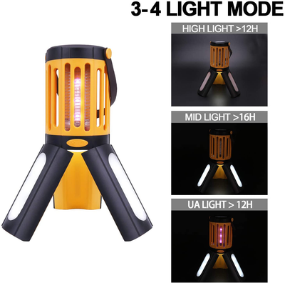 Bug Zapper Electric Camping Lantern 2 in 1,LED Camping Mosquito Killer Lamp,Tripod Tent Light Portable Compact Camping Gear UV Insect Trap Lamp for Indoor Outdoor (IP67 Waterproof)