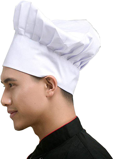 Hyzrz Chef Hat Adult Adjustable Elastic Baker Kitchen Cooking Chef Cap