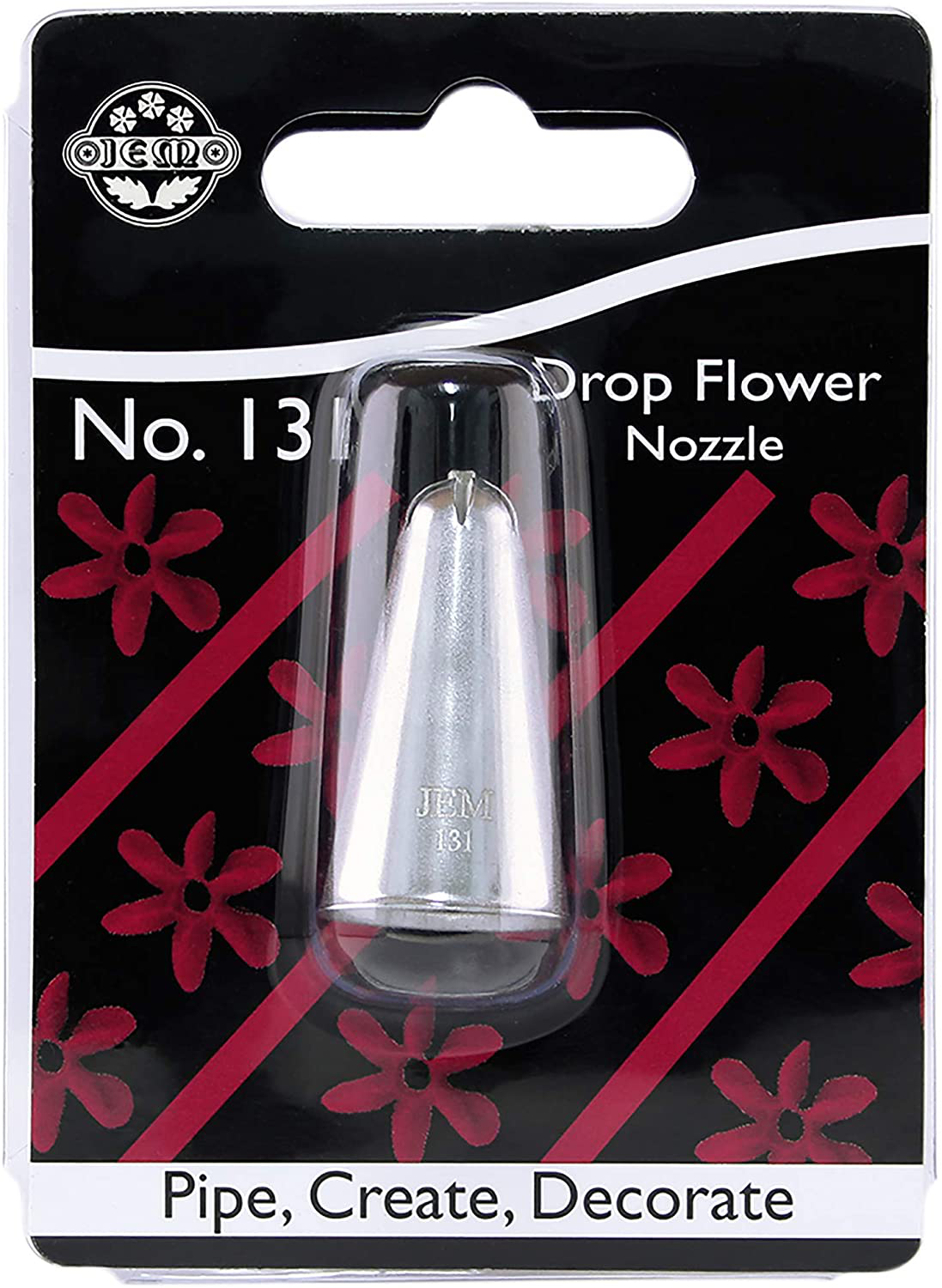 JEM Drop Flower Piping Nozzle Cake Decorating Tip #131, Standard, Silver