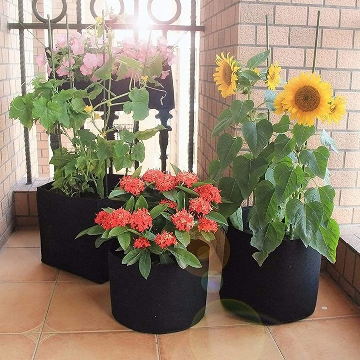 Multi-Pack Heavy Duty Thickened Non-woven Fabric Plant Pots with Handles