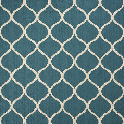 Maples Rugs Rebecca Contemporary Kitchen Rugs Non Skid Accent Area Carpet [Made in USA], 1'8 x 2'10, Teal/Sand