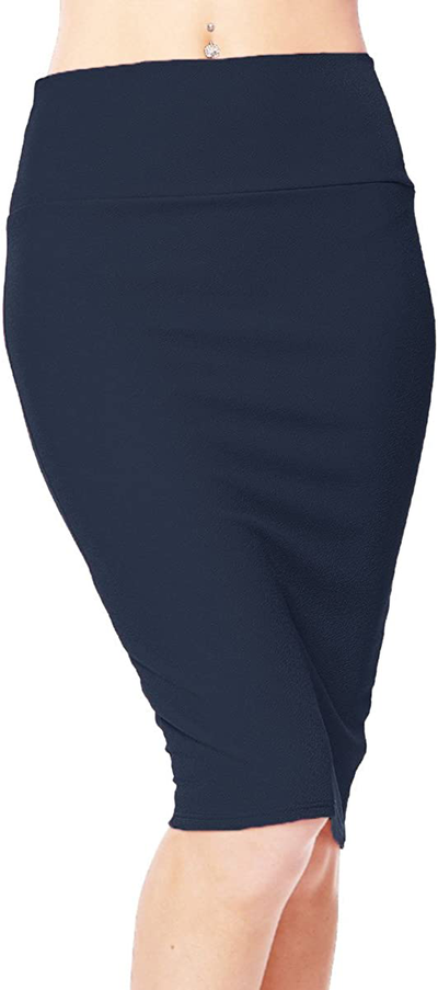 Urban CoCo Women's High Waist Stretch Bodycon Pencil Skirt