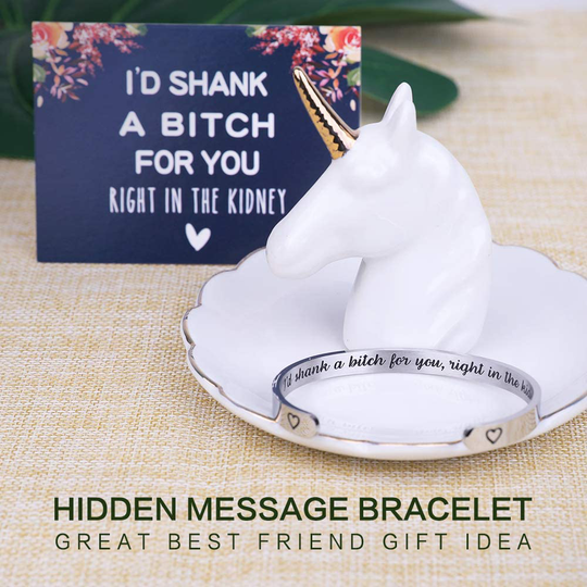 Hidden Message Bracelet - Meaningful Gifts for Women Best Friend , Unique Birthday Gifts, Come with Gift Box