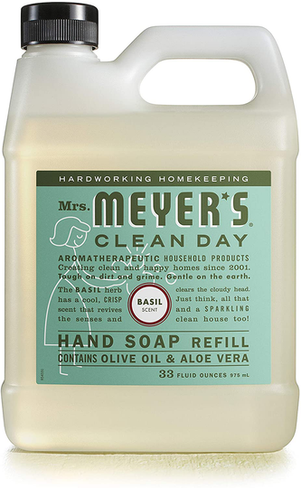 Mrs. Meyer's Clean Day Liquid Hand Soap Refill, Basil, 1 Pack