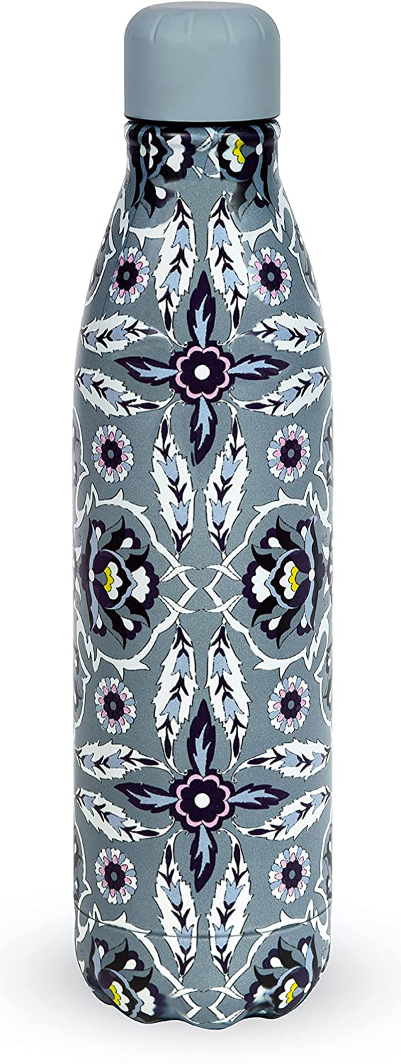 Vera Bradley Stainless Steel Insulated Water Bottle, 17 Ounce Travel Tumbler with Lid for Sports, Gym, School