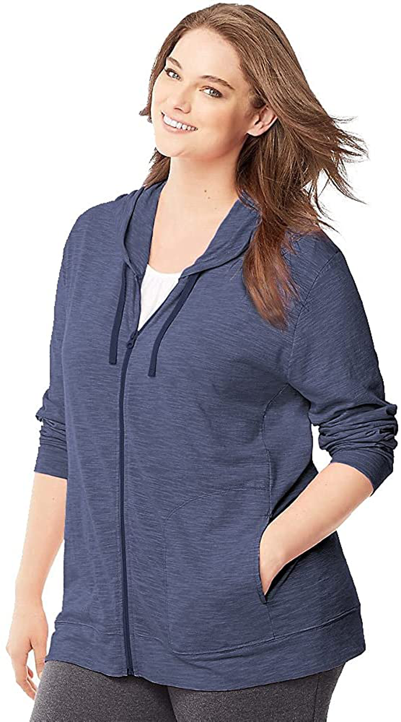 Just My Size Women's Plus-Size EcoSmart Full-Zip Hoodie