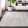 JONATHAN Y Moroccan Hype Boho Vintage Diamond, Bohemian, Easy Cleaning, for Bedroom, Kitchen, Living Room, Non Shedding Area Rugs, 5 X 8, Cream/Gray