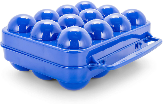 Camco Egg Carrier-Holder - Organize Eggs and Prevent Eggs from Cracking, Easily Fits into Your Refrigerator , Great for RV, Trailer and Camper Kitchens or Camping Holds A Dozen of Eggs (51015)