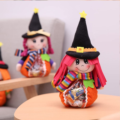 Candy Bag, Portable Home Cute Halloween Decor Candy Bag Witch Shape for Kids Storing Candies, Snacks, Candies, Toys (Rose Red)