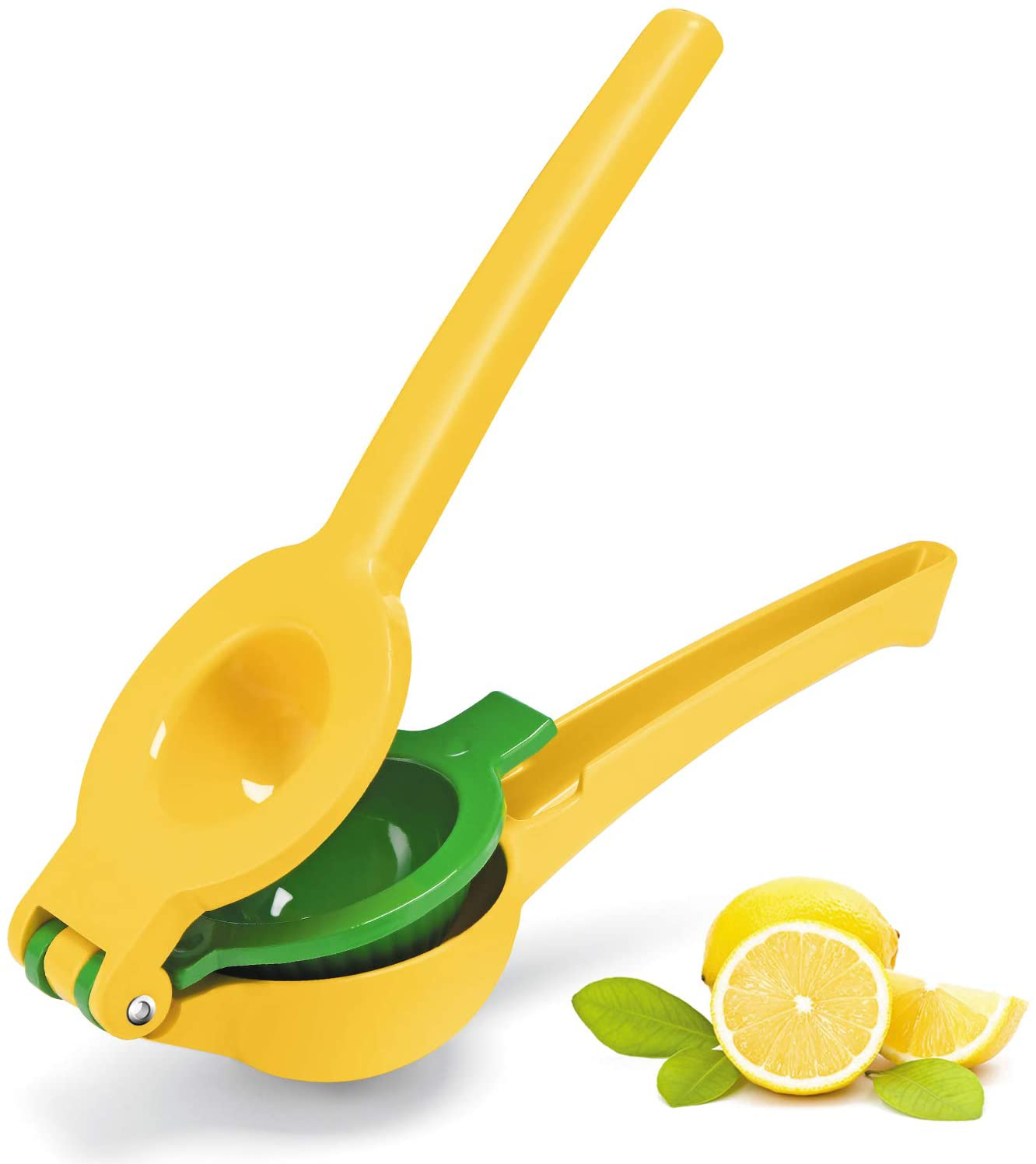 Manual Juicer Citrus Lemon Squeezer,Fruit Juicer Lime Press Metal,Professional Hand Juicer Kitchen Tool(yellow）