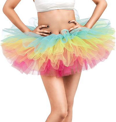 Adult Tutu Skirt, Tulle Tutus for Women, Teens Ballet Skirts Classic 5 Layers