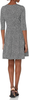 Lark & Ro Women's Three Quarter Sleeve Knit Fit and Flare Dress