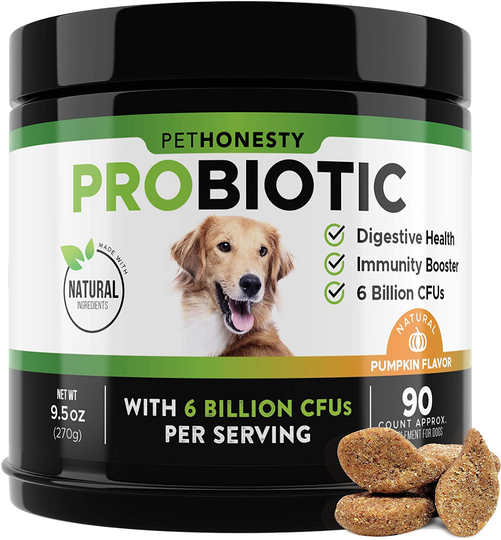PetHonesty Probiotics for Dogs - All-Natural Advanced Dog Probiotics Chews with Prebiotics & Pumpkin, Helps with Dog Diarrhea and Constipation, Improves Digestion, Allergy, Immunity & Health
