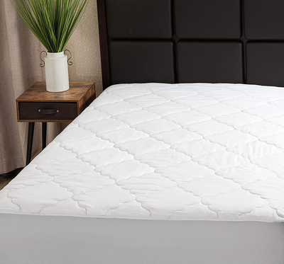 Micropuff Twin XL Mattress Pad Dorm XL Mattress Cover, Ultra Soft Down Alternative Fiber Fill, Twin Extra Long Size 39x80 - Fitted Sheet Stretches to 15 Inches Deep