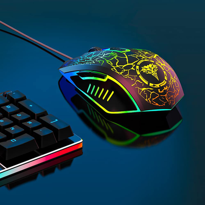 Gaming Mouse Wired, USB Optical Computer Mice with RGB Backlit, 4 Adjustable DPI Up to 3600, Ergonomic Gamer Laptop PC Mouse with 6 Programmable Buttons for Windows 7/8/10/XP Vista Linux