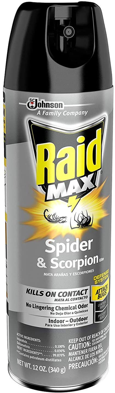 Raid Spider and Scorpion Killer, Kills spiders, scorpions, roaches, ants, Waterbugs, earwigs, 12 Oz