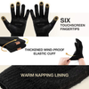 Winter Knit Gloves For Men And Women, Touch Screen Texting Soft Warm Thermal Fleece Lining Gloves With Anti-Slip Silicone Gel (Dark Gray-M)