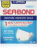 Sea Bond Secure Denture Adhesive Seals Original Uppers, Zinc Free, All Day Hold, Mess Free,15 Count