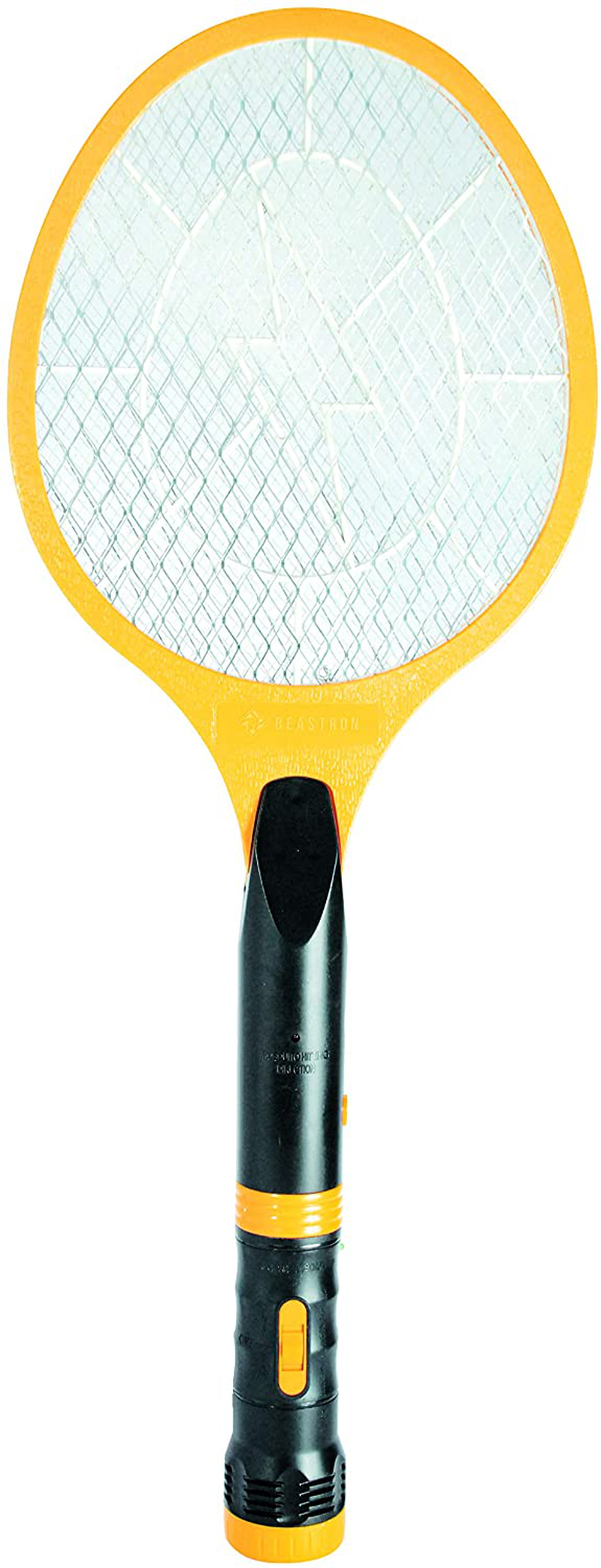 Beastron Bug Zapper Electric Fly 3000V USB Rechargeable, Mosquito Racquet Killer Racket with LED Light & 2 Layer Mesh (Large Size), yellow