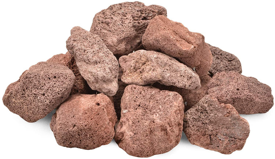 Skyflame 10LB Natural Lava Rocks for Fire Pits, Fire Tables, Fireplaces, Garden Landscaping Decoration, Indoor and Outdoor Use, 3"-5" Sizes, Red
