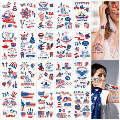 120pcs Summer Holiday Decorations Temporary Tattoos Party Supplies