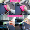 Car Wash Kit, Pink Car Cleaning Kit Interior and Exterior, Car Accessories for Women - Cleaning Gel, Microfiber Cleaning Cloth, Car Wash Mitt, Duster, Squeegee, Microfiber Wax Applicator(17pcs)