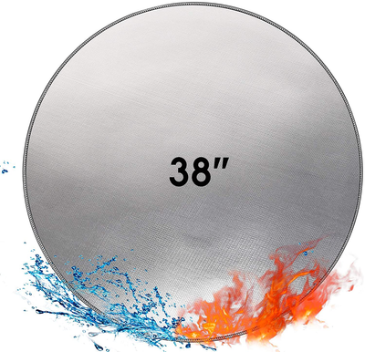 DocSafe 38" Diameter Round Fireproof Mat Fire Pit Mat,Fire Pit Pad for Patio, Deck, Grass, Lawn, Heat Shield, Fire Resistant Pad for Outdoor, Fire Pit Accessories