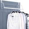Over The Door Closet Valet- Over The Door Clothes Organizer Rack and Door Hanger for Clothing or Towel, Home and Dorm Room Storage and Organization - Fits Doors up Till 1¾” Thick(White)