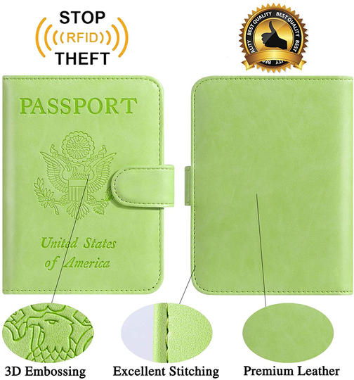 Passport Holder Cover Wallet RFID Blocking Leather Card Case Travel Accessories for Women Men