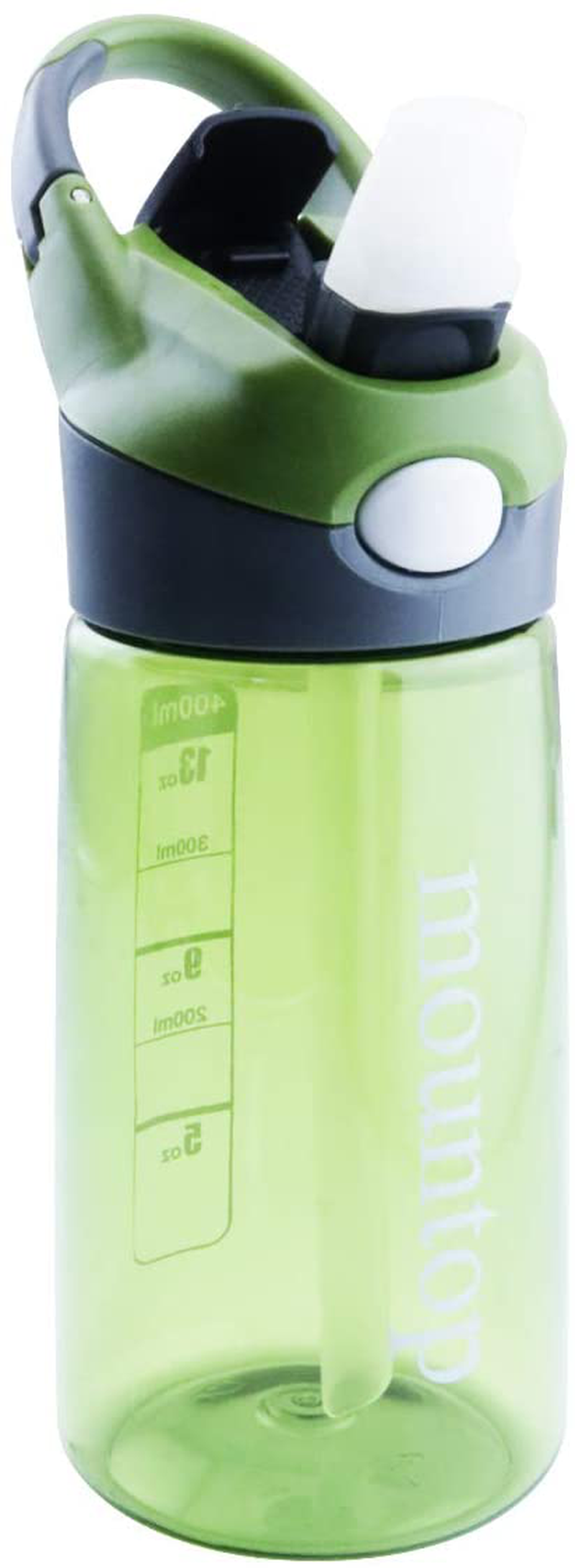 mountop Kids Water Bottle with Straw Lid and Handle, Easy Use for Girls and Boys for School, BPA-Free 14oz 400ml