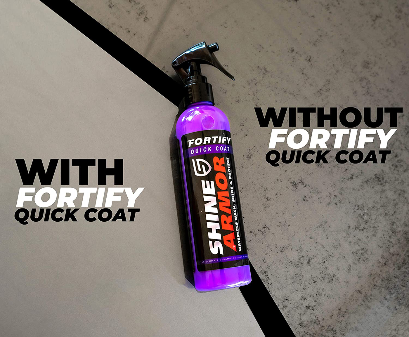 SHINE ARMOR Fortify Quick Coat - Ceramic Coating - Car Wax Polish Spray - Waterless Car Wash & Wax - Hydrophobic Top Coat Polish & Polymer Paint Sealant Detail Protection